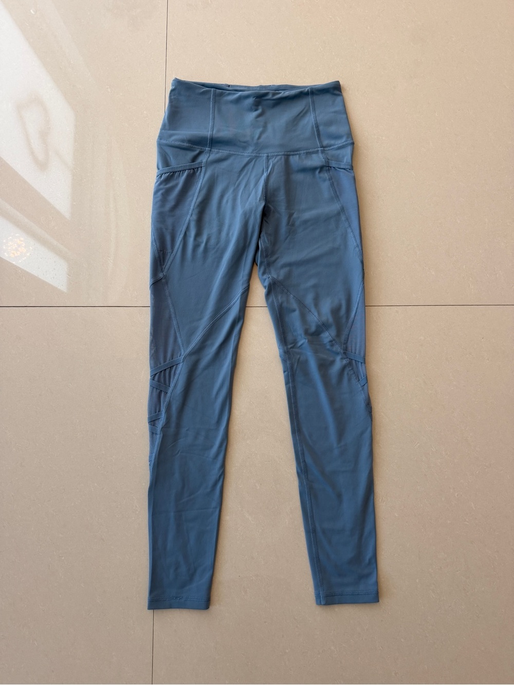 Victoria's Secret Slate Blue High-Waist Mesh Design Leggings